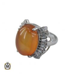 yemeni-agate-ring-sharaf-al-shams-for-women-2491 انگشتر با نگین عقیق یمن شرف الشمس