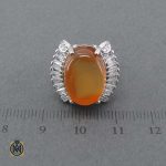 انگشتر با نگین عقیق یمن شرف الشمس