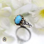 انگشتر فیروزه خوش رنگ (2) انگشتر فیروزه خوش رنگ