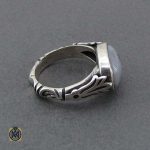 انگشتر نقره با نگین عقیق شجر معدنی