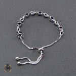 دستبند نقره با نگین آمتیست اصل