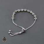 دستبند نقره با نگین زبرجد (2) دستبند نقره با نگین زبرجد