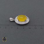 گردنبند نقره با نگین شرف الشمس گردنبند نقره با نگین شرف الشمس