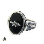 mens-black-agate-ring-11278 انگشتر عقیق سیاه اصل مردانه