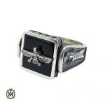 انگشتر عقیق مشکی اصل مردانه