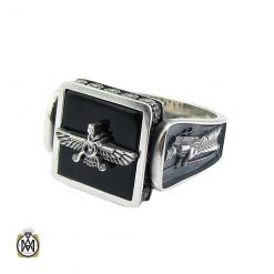 mens-black-agate-ring-11283 انگشتر عقیق مشکی اصل مردانه