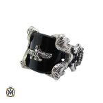 mens-black-agate-ring-11284 انگشتر عقیق مشکی اصل مردانه