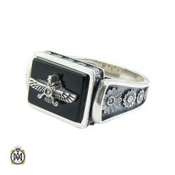 mens-black-agate-ring-11285 انگشتر عقیق سیاه اسپرت مردانه