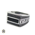 mens-black-agate-ring-11300 انگشتر عقیق سیاه اسپرت