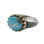 mens-neyshabouri-turquoise-ring-11274 انگشتر صفوی فیروزه نیشابوری مردانه