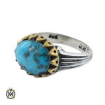 neishabour-mens-turquoise-ring-11254 انگشتر فیروزه خوش رنگ