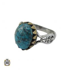 neishabour-mens-turquoise-ring-11255 انگشتر فیروزه خوش رنگ