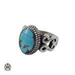 neishabour-mens-turquoise-ring-11257 انگشتر فیروزه خوش رنگ نیشابوری
