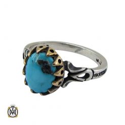 neishabour-mens-turquoise-ring-11258 انگشتر فیروزه خوش رنگ نیشابوری