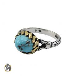 neishabour-mens-turquoise-ring-11266 انگشتر فیروزه خوش رنگ نیشابوری