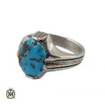 neishabour-mens-turquoise-ring-11270 انگشتر نگین فیروزه نیشابوری خوش نقش