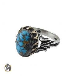 orginal-turquoise-ring-for-men-11272 انگشتر دور چنگ فیروزه نیشابوری