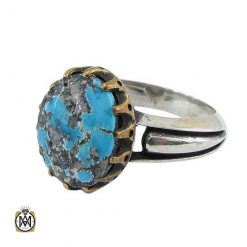 orginal-turquoise-ring-for-men-11273 انگشتر فیروزه اصل معدنی نیشابوری