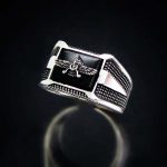 انگشتر عقیق سیاه اصل مردانه