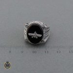 انگشتر عقیق سیاه مرغوب درجه یک