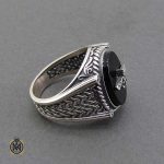 انگشتر عقیق سیاه مرغوب درجه یک