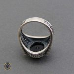 انگشتر عقیق سیاه مرغوب درجه یک