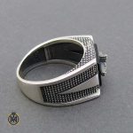 انگشتر عقیق مشکی اسپرت