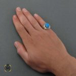 انگشتر فیروزه آمریکایی مردانه