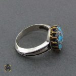 انگشتر فیروزه با رکاب نقره مردانه (2) ز