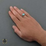 انگشتر فیروزه خوش رنگ نیشابوری