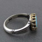 انگشتر نقره با نگین فیروزه اصل و با کیفیت (2) انگشتر نقره با نگین فیروزه اصل و با کیفیت