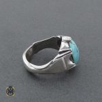 انگشتر نقره با نگین فیروزه نیشابور