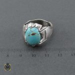 انگشتر نقره با نگین فیروزه نیشابور