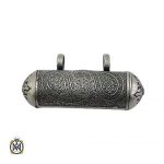 گردن آویز جادعایی بازشو نقره طرح بته جقه