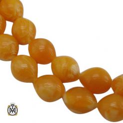 tasbih-amber-powder-4429 تسبیح 33 دانه کهربای پودری زرد