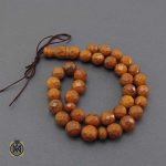 تسبیح 33 دانه کهربا لسهتان تراشیده شده