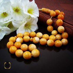 تسبیح پودری کهربا 33 دانه اصل (1) تسبیح پودری کهربا 33 دانه اصل