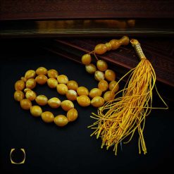 تسبیح کهربا پودری اصل 33 دانه (1) تسبیح کهربا پودری اصل 33 دانه