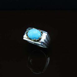 Neyshabouri turquoise finger original-11315 (2) انگشتر فیروزه نیشابوری اصل مردانه