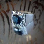 انگشتر توپاز آبی اصل مردانه انگشتر توپاز آبی اصل مردانه
