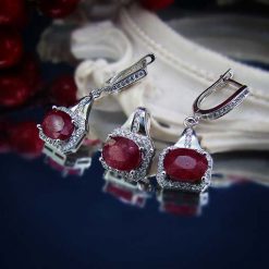 Half a set of rubies-7416 نیم ست زیبا یاقوت سرخ-7416