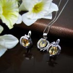 Half a set of silver and citrine1 نیم ست نقره بانگین سیترین
