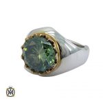 Handmade mazonite ring-11318 انگشتر موزانایت مردانه نقره ای دست ساز