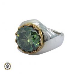 Handmade mazonite ring-11318 انگشتر موزانایت مردانه نقره ای دست ساز