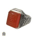 Linear red agate ring-2 انگشتر عقیق یمنی اصل هفت شرف