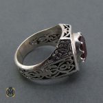 انگشتر یاقوت قرمز مردانه کد 11325