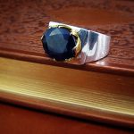 انگشتر یاقوت کبود مردانه اصل کد 11334 انگشتر یاقوت کبود مردانه اصل