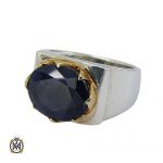 انگشتر یاقوت کبود اصل مردانه انگشتر یاقوت کبود اصل مردانه