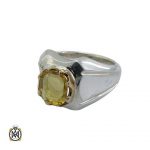 انگشتر یاقوت زرد اصل مردانه