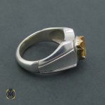 انگشتر یاقوت زرد مردانه معدنی کد 11326